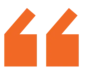 Orange quote mark
